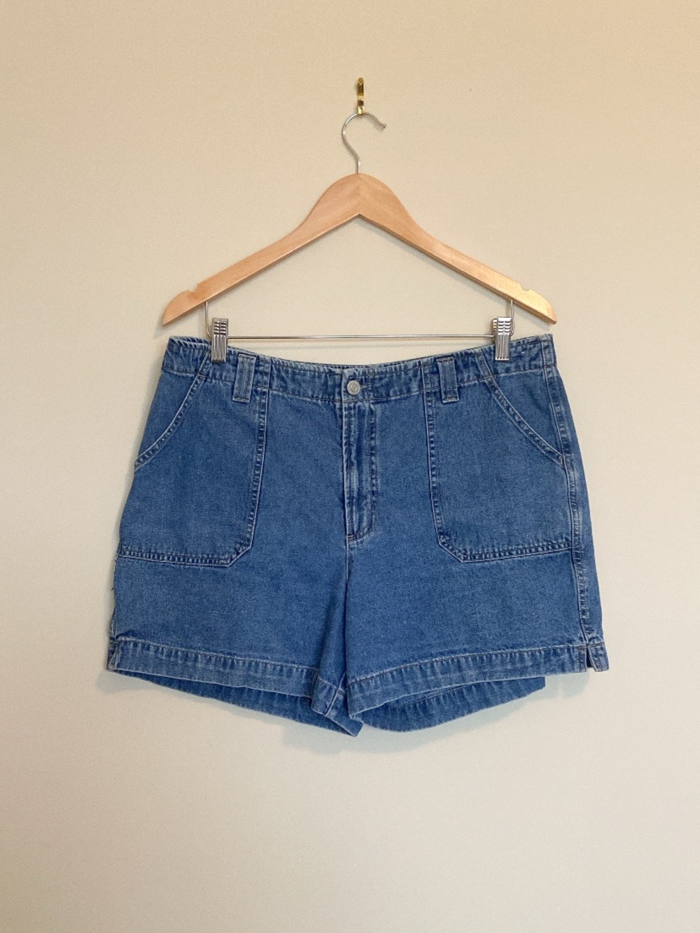 Vintage Essentials Style Cotton Denim Jean Shorts